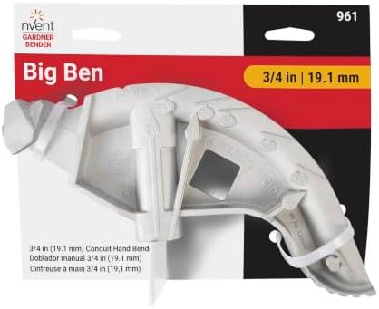 Gardner Bender - 961N 961 BigBen Aluminum Conduit Hand Bender Head, ¾ inch EMT and ½ inch Rigid, Industry Standard Measurements, Fits (BH-75) Handle Aluminum