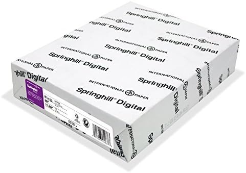 Springhill White 8.5” x 14” Cardstock Paper, 67lb Vellum Bristol, 147gsm, 250 Sheets (1 Ream) – Premium Lightweight Cardstock, Vellum Printer Paper with Textured Finish – 016002R