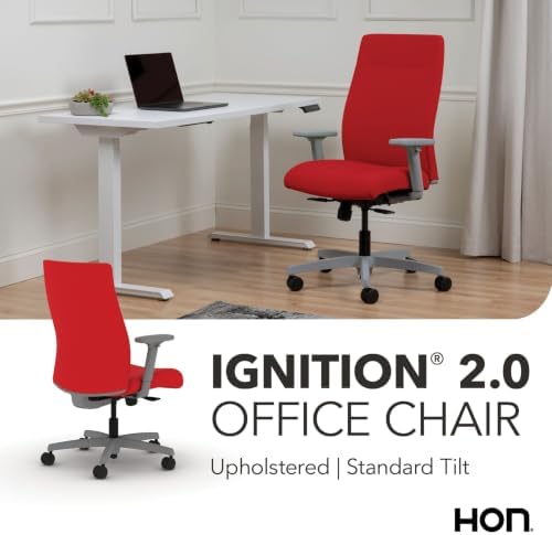 HON Ignition 2.0 Ergonomic Office Chair, Lumbar Support, Desk Chair, Ruby