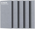 TO-TH Acoustic Wall Panels Large Sound Absorbing Panel 5 Pack, Smoky Gray
