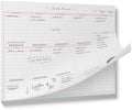 Peachly Desktop Weekly Planner Notepad | 60 Undated Tear-Off Pages | Schedule Daily To-Do Lists | Increase Your Productivity In Less Than 5 Minutes A Week | Achieve Your Goals | Peach and Mint Fern