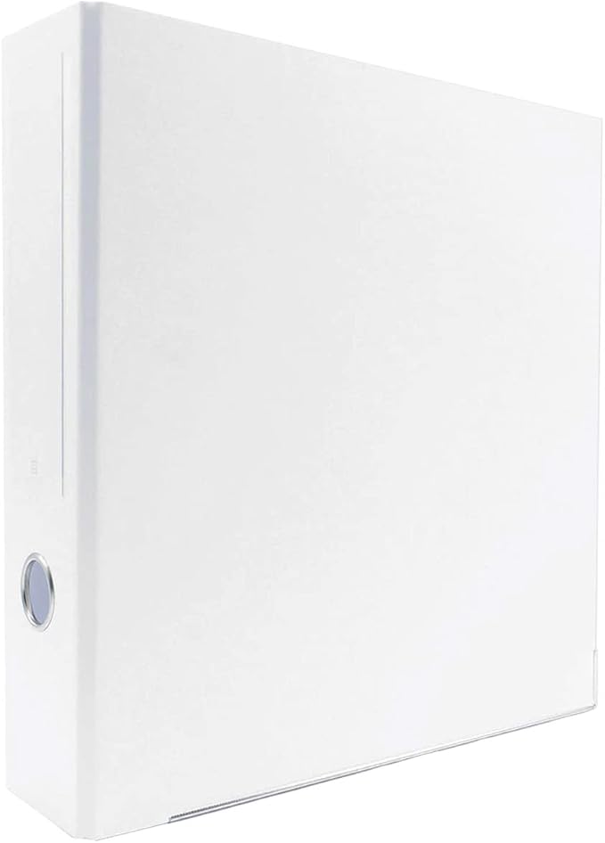 3-Ring Premium Binder - White, 3" Spine, by Bindertek | 525 Sheet Capacity, 2" D-Rings, Linen-Textured Covers, Steel Reinforced Edges, Spine Label Included