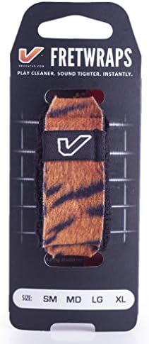 Gruv Gear Fret Wrap & Guitar Mute, Fretwrap for Acoustic, Electric & Bass | String Dampener Recording, Tapping & Practice Accessory (1 Pack, Small Tiger, Fits 4 String Bass, 6 String Guitar)