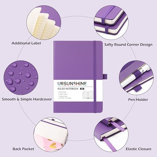 Ruled Notebook/Journal - Classic Lined Journal/Notebook, 5.3'' x 8.26''