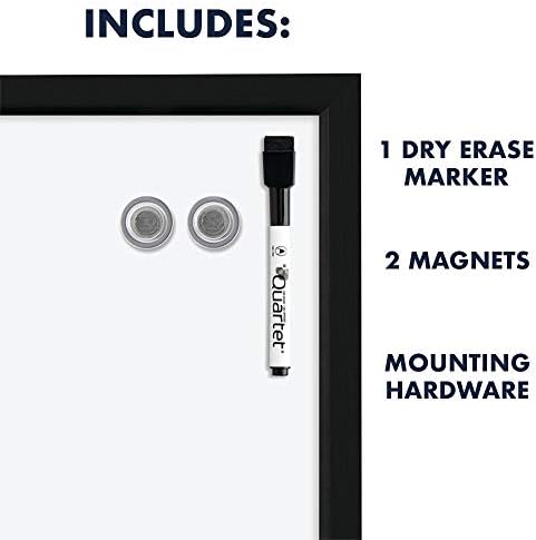 Quartet Whiteboard, Dry Erase Board, Magnetic, 17" x 23", White Board, Black Frame, Includes Dry Erase Markers and Magnets, 4 Pack (MWDW1723M-BK)