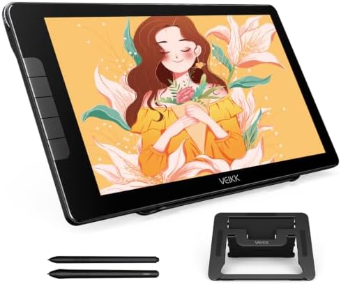 Studio 16 Drawing Tablet with Screen 15.6 inch,16K Levels Battery-Free Pen
