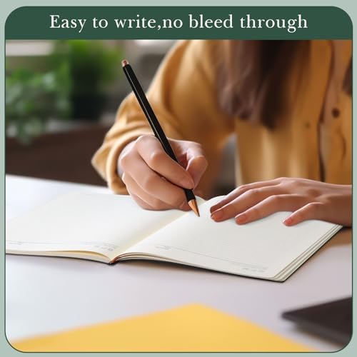 Tenceur 5 Pcs A4 College Ruled Notebook 8.5'' x 11'' Lined Journal 200 Pages Lined Artificial Leather Sketchbook for Writing Office School Business Home Gifts Supplies (Dark Color)