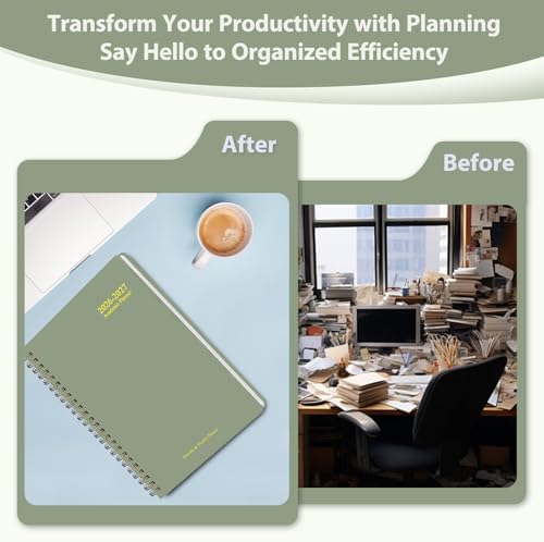 Planner 2026-2027, Weekly and Monthly Academic Planner, July 2026 - June 2027, Hardcover Calendar Agenda Book for School Year Planning, School Supplies for Teacher and Student, Letter Size(8.5'' x 11'')