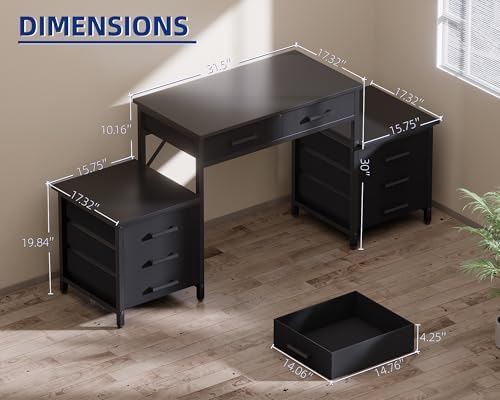 Pamray 63 Inch Computer Desk with 8 Drawers for Study Writing Work