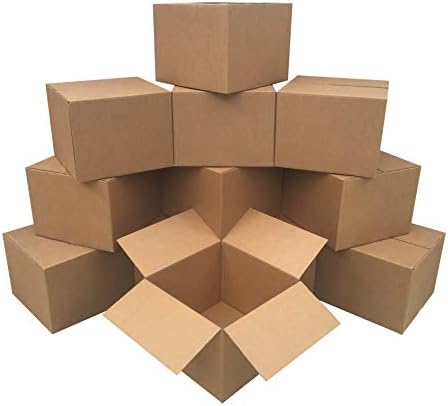 Amazon Basics Cardboard Moving Boxes, Large 20" x 20" x 15", Brown, 12-Pack
