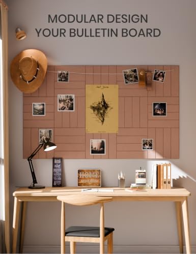 Fluxynara 36" x 24" Large Felt Bulletin Board, Boho