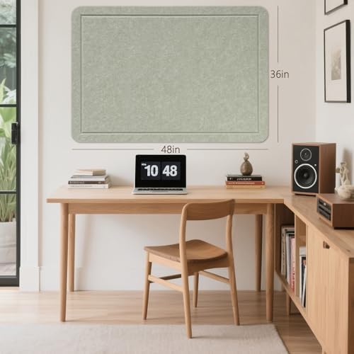 Felt Bulletin Board 48x36 inches, Decorative Pin Board for Home & Office