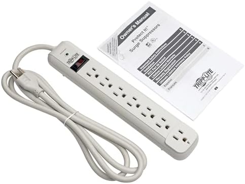 Tripp Lite 7 Outlet Surge Protector Power Strip, 6ft Cord, Lifetime Manufacturer's Guarantee & $20K Insurance (Striker)