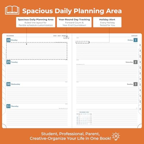 Planner 2026-2027 Daily Daily Weekly and Monthly,11.5"x8.5"