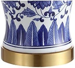 JONATHAN Y Jennifer 25.75" Ginger Jar LED Lamp, Blue/White, Set of 2