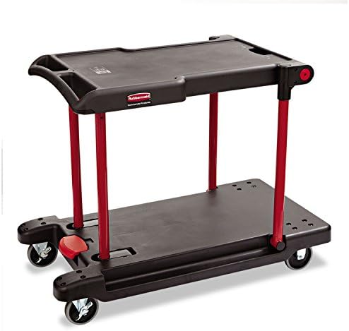 Rubbermaid Commercial Products Convertible Utility Cart/Platform Truck Combination 400 lb. Capacity Black for Warehouse/Garage/Cleaning/Maintenance