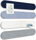 Olanglab Felt Bulletin Board Strips 4-Pack 24"x16" with 50 Pins, Misty Teal