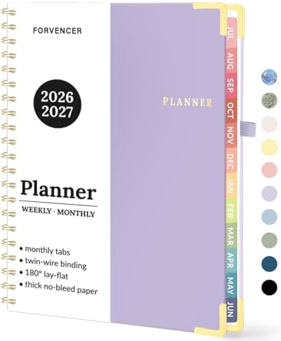 Forvencer Academic Planner 2026-2027, Weekly & Monthly Hardcover Planner A4