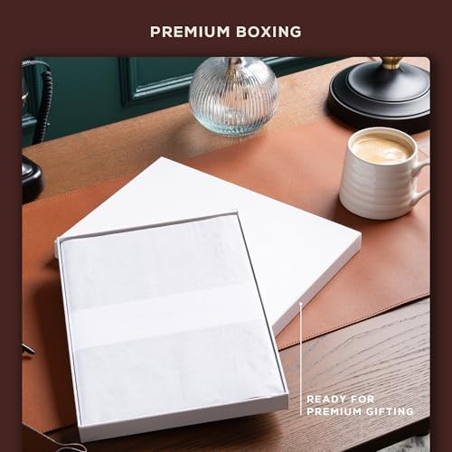 BEECHMORE BOOKS A4 8.5x11.5 Lined Leather Journal For Men 120 GSM, Gift Box