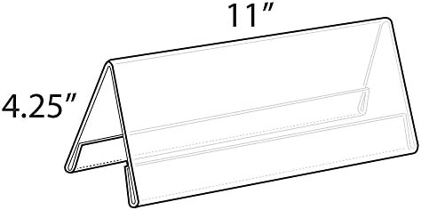 Azar Displays 192810 11" W x 4.25" H 2-Sided Nameplate (10 Pack)