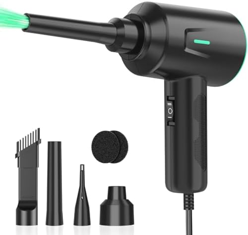 Meudeen Air Duster - Electric Air Blower - 5.74oz High Power Cleaning for Computer - PC - 2 Gear Compressed Air