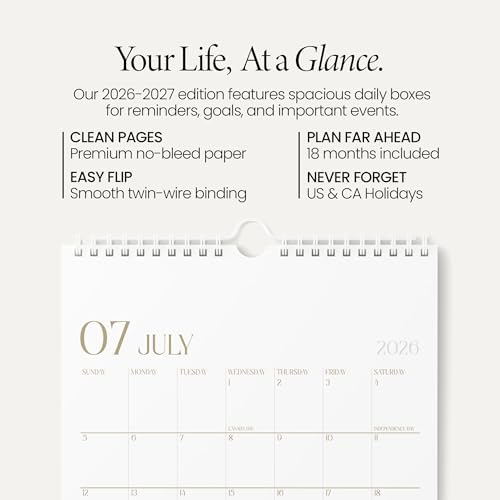 Karto Wall Calendar 2026-2027 8.5x11 in - Stylish