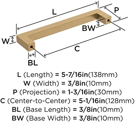 Amerock 10 Pack 5-1/16" Monument Champagne Bronze Drawer Pull