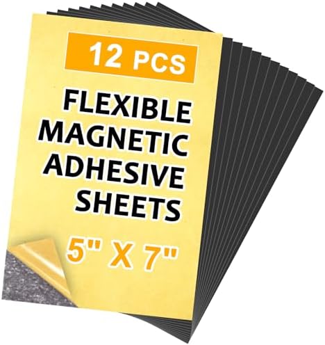 Towjug 5 x 7 Adhesive Magnetic Sheets Set of 12 for Crafts, Pictures