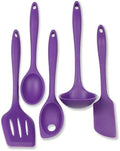 Chef Craft Premium Silicone Kitchen Tool and Utensil Set, 5 Piece, Purple