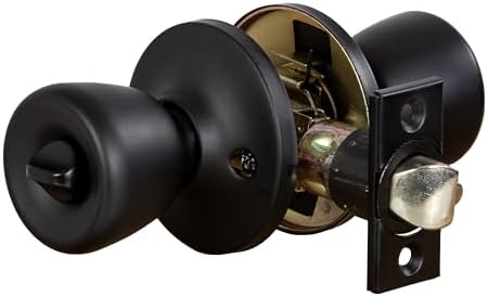 Design House Terrace Privacy Door Knob, Matte Black