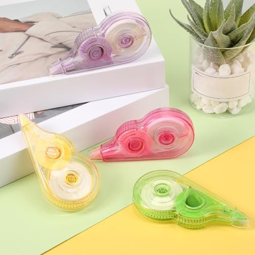 Yexiya 36 Pcs Correction Tape, Colorful Original Correction Tape White Wide Tape Wipe out Easy to Use Cute correction Roller for School Home Office Supplies,0.2 Inch x 39.4 Feet (Rainbow Color)