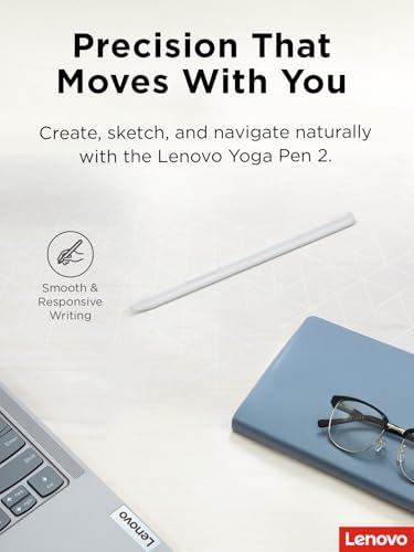 Lenovo Yoga Pen 2 with Magnetic Pen Case, AES 3.0 Stylus with 8192 Pressure Levels, USB C Rechargeable, Tilt Detection, Multi Protocol Support for Lenovo Yoga 2 in 1 PCs, Seashell