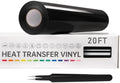 VinylRus Heat Transfer Vinyl, Black, 12" x 20ft
