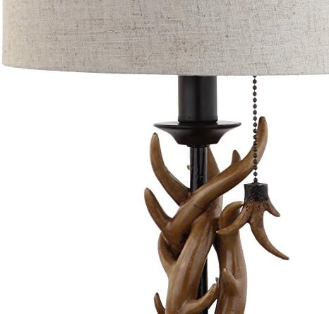 JONATHAN Y Gaston Rustic Faux Antler Resin Table Lamp 20.5", Brown