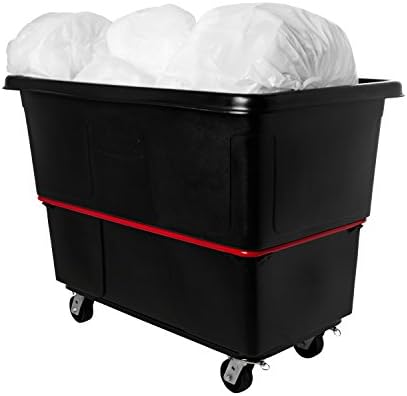 Rubbermaid Commercial Utility Truck 27 Cubic Feet 1200 lb. Capactiy Black Large Cart for Commercial/Waste/Laundry Transportation/Collection