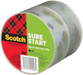 Scotch Sure Start Shipping Packaging Tape 1.88 x 54.6 yd, Clear, 2 Rolls