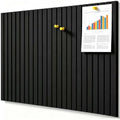 6-Pack Felt Wall Tiles, Black – 36" × 24" Cork Boards Alternative