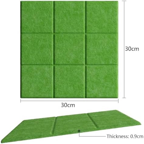 Large Felt Board Tiles for Wall with 30 Push Pins, 11.8"x11.8" Pack of 6 Pin Board Notice Boards for Home Office Kitchen, Bulletin Board Wall Tiles for Photos Memos (Green, 6 Pack)