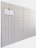 Felt Bulletin Board Tiles | Modern Cork Board Alternative | Large Cork Boards for Walls | Aesthetic Felt Wall Panels for Office & Home Decor | Pinboard & Photo Board (12-Pack) | Ivory