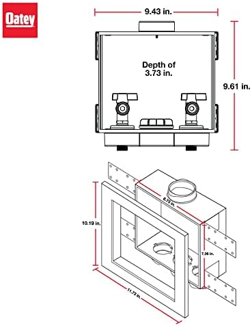 Oatey Polystyrene Washing Machine Outlet Box - 1 Each