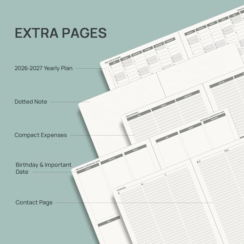 POPRUN 2026-2027 Daily Planner One Page Per Day, 5.75" x 8.5" Day Planner
