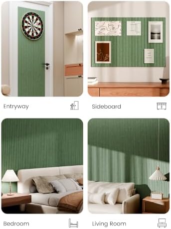 Bumusty 36"x 24" Large Felt Bulletin Board Tiles,Moss Green