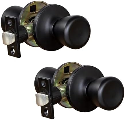 Design House Terrace Passage Door Knob, Matte Black