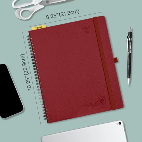 POPRUN Weekly Planner 2026-2027, 8.5" x 10.5" Academic Year Calendar Book