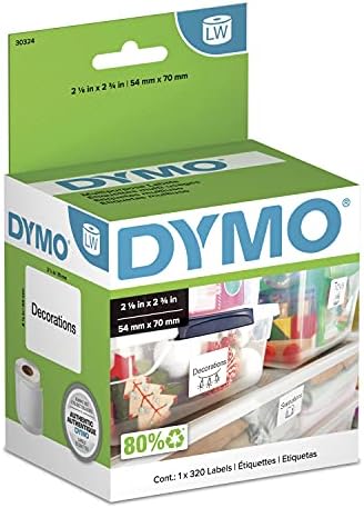 DYMO Authentic LW Large Multi-Purpose Labels, DYMO Labels for LabelWriter Label Printers, 2-1/8" x 2-3/4", 1 Roll of 320 (Pack of 10)