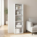 Furinno LUDER 5-Tier Book Shelf, Open Shelf Bookshelf, Plain White