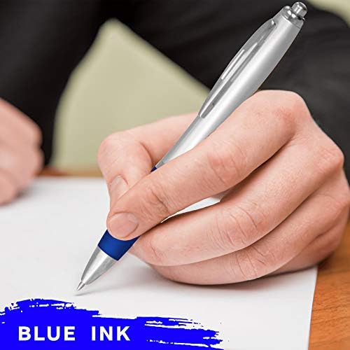 DISCOUNT PROMOS Colored Grip Gel Pens Set of 10, Bulk Pack - Great for Office, School, Business, Tradeshows, Events - BlueBI
