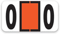 File Right Number Labels Roll – Color-Coded Numeric Filing Labels, 1-5/8" × 7/8" Laminated Self-Adhesive File Folder Numbers for, Office Filing Systems, Automotive Records – Roll #0, 4 Roll