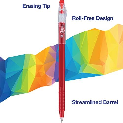 PILOT FriXion ColorSticks Erasable Gel Ink Pens, Red, Pack of 12