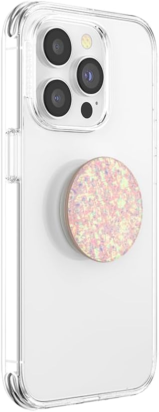 PopSockets Adhesive Phone Grip, Holder- Confetti Rose | Secure Comfortable Hold, Anti-Drop, Kickstand, Rainbow, Colorful, Iridescent, Holographic